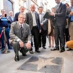 Patrick Wayme inauguró ayer su estrella en el Paseo de la Fama