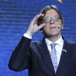 El ex primer ministro belga Guy Verhofstadt, líder de los liberales europeos