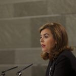 La vicepresidenta del Gobierno, Soraya Sáenz de Santamaría