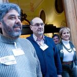 Los funcionarios de Función Pública en uno de sus encierros cuando se aprobaron los recortes