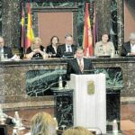 El Defensor del Pueblo, José Pablo Ruiz Abellán, en su comparecencia ante la Asamblea para presentar el informe anual de la institución