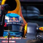 Daniel Ricciardo, de Red Bull, celebra su pole position hoy en Mónaco.