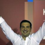 Alexis Tsipras celebra su victoria