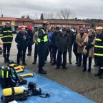 La delegada del Gobierno de España en Castilla y León, María José Salgueiro, asiste a la exhibición de la UME