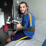 Aleix Vidal, durante los exámenes médicos
