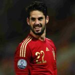 Isco, durante un partido contra Bielorrusia con la selección el en 2014.