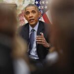 Barack Obama durante una entrevista para Vox