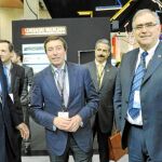 El conseller Flores durante la inauguración del certamen Rail Forum, que se celebra en Feria Valencia