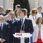 Pedro Sánchez, durante la presentación del consejo de expertos creado para elaborar la propuesta socialista de reforma constitucional