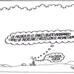 Forges, protagonista de las viñetas de hoy, se despide con un «Os quiero, afirmo»