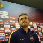 El entrenador del Barcelona, Luis Enrique Martínez, en la rueda de prensa previa a la vuelta de los cuartos de final de la Copa del Rey