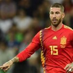 Sergio Ramos durante un partido con la selección española antes del Mundial de Rusia / Efe
