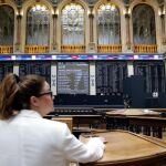 Panel informativo que muestra el principal selectivo de la Bolsa española, el IBEX 35