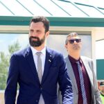 Torrent, a su salida del Centro Penitenciario Madrid VII, Estremera, tras visitar al exvicepresidente de la Generalitat Oriol Junqueras y a los exconsellers Joaquim Forn, Jordi Turull y Josep Rull/ Efe