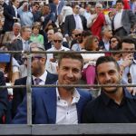 Los futbolistas del Atlético de Madrid, Gabi y Koke, presentes en Las Ventas