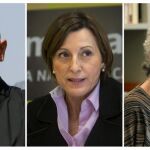 De izquierda a derecha, Raül Romeva, Carme Forcadell y Muriel Casals.