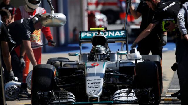 Nico Rosberg, hoy en Montmeló.