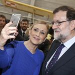 Mariano Rajoy durante su visita esta mañana a un centro de Formación Profesional