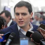 El líder de Ciudadanos, Albert Rivera, ayer en el Congreso de los Diputados