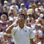 Novak Djokovic celebra su victoria ante Jarkko Nieminen