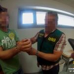 Momento de la detención del veterinario