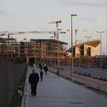 La avenida de Arcentales, con el estadio al fondo