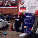 Imagen del proceso de destrucción de las armas.