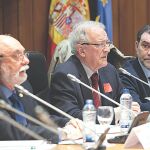 De izquierda a derecha, Alejandro Toledo, Javier Sánchez Caro y Alejandro Balsa