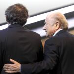 Michel Platini y Blatter