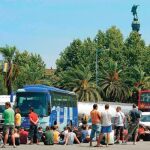 Los empleados de Nissan cortaron la avenida Paral·lel hacia las 13.00 horas