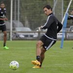 El jugador de Osasuna Unai García durante el entrenamiento de pasado día 11 en las instalaciones de Tajonar