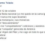 Willy Toledo se «caga» en el Día de la Hispanidad y en la Virgen de Pilar