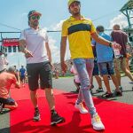 Fernando Alonso y Carlos Sainz, el pasado fin de semana antes de la disputa del Gran Premio de Hungría / Efe