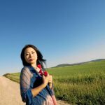 Mine Kawakami en una instantánea tomada por Jiro Hirayama en el Camino de Santiago
