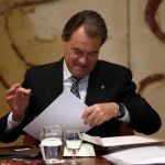 El presidente de la Generalitat en funciones, Artur Mas