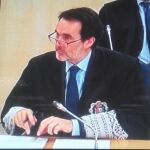 Imagen tomada desde la sala de Prensa de la Audiencia Nacional del fiscal José Perals