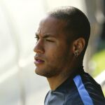 El delantero brasileño del FC Barcelona Neymar jr., durante un entrenamiento