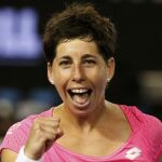 Carla Suarez celebra el triunfo