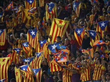 Imagen de la final de la Copa del Rey del pasado a&ntilde;o, en la que se pudieron ver numerosas esteladas.