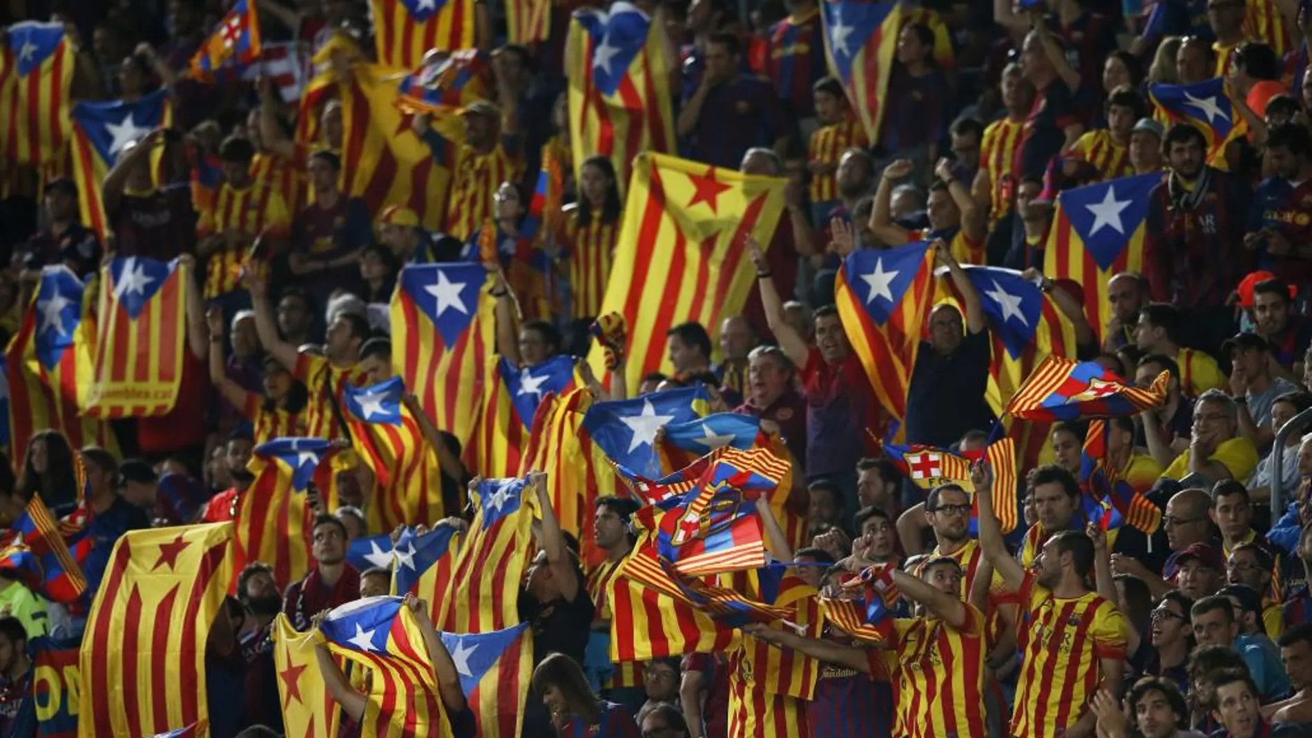 Imagen de la final de la Copa del Rey del pasado año, en la que se pudieron ver numerosas esteladas.