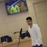 El etarra Beinat Aguinagalde durante el juicio que se celebró en la Audiencia Nacional, por asesinar a tiros al concejal del PSOE en Arrasate (Gipuzkoa) Isaías Carrasco
