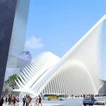 Representación artística de la estación de Calatrava en Nueva York