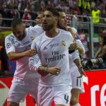 Sergio Ramos celebra su gol