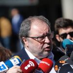 El delegado de Seguridad del Ayuntamiento de Madrid, Javier Barbero, tras prestar declaración en los juzgados de Plaza de Castilla