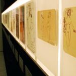 Una de las salas de la exposición, con la última de las composiciones que Picasso dedicó a Rusiñol