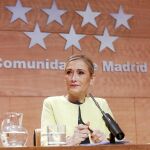 La presidenta de la Comunidad de Madrid, Cristina Cifuentes
