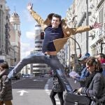 Diego Otero, Mister España 2011, posa para LA RAZÓN en la Gran Vía de Madrid