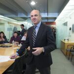 Luis de Guindos, hoy, en Washington