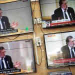 La imagen del presidente del Gobierno, Mariano Rajoy, en las televisiones nacionales