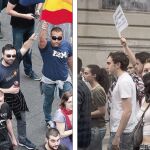 La manifestación de Hogar Social, de corte ultraderechista, partió de Plaza de España y a lo largo del recorrido no dejaron de realizar proclamas racistas y gestos fascistas. Los radicales de izquierda salieron una hora más tarde desde Atocha y centraron sus consignas en «la lucha de la clase obrera» y contra el colectivo Hogar Social Madrid